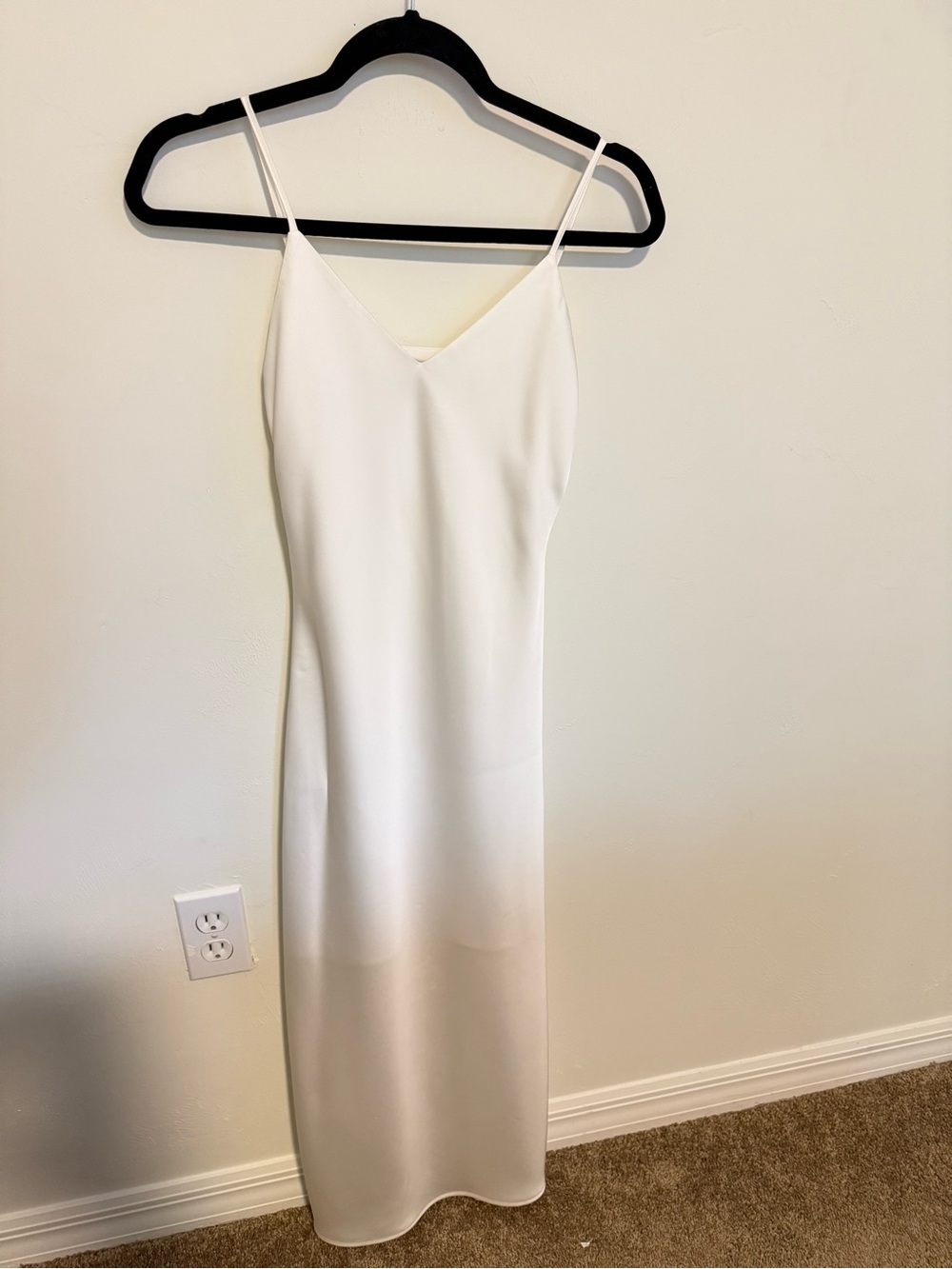 Classic White Slip Dress with Spaghetti Straps